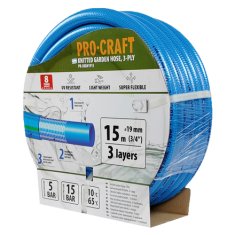 Procraft Zahradní hadice PR-3KGH1915 3 vrstvy, 3/4&quot; 15 m