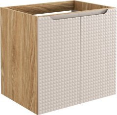 COMAD Závěsná skříňka pod umyvadlo Luxor Beige s deskou 90 cm béžová/dub olejovaný