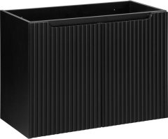 COMAD Závěsná skříňka pod umyvadlo Nova Black II s deskou 80 cm černá