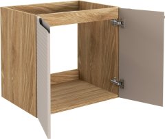 COMAD Závěsná skříňka pod umyvadlo Luxor Beige s deskou 90 cm béžová/dub olejovaný