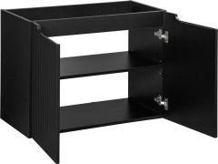 COMAD Závěsná skříňka pod umyvadlo Nova Black II s deskou 80 cm černá