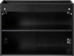 COMAD Závěsná skříňka pod umyvadlo Nova Black II s deskou 80 cm černá