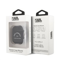 Karl Lagerfeld  Rue St Guillaume Silikonové Pouzdro pro Airpods 1/2 Black