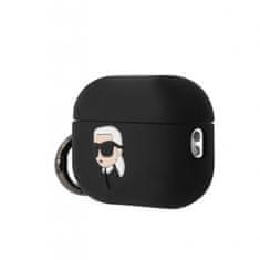 Karl Lagerfeld  3D Logo NFT Karl Head Silikonové Pouzdro pro Airpods Pro 2 Black