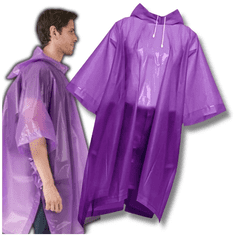 Camerazar Fialové voděodolné poncho proti dešti unisex na kolo a motorku.