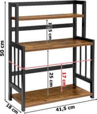 TZB Kuchyňský regál na koření CEZAR hnědo-černý 