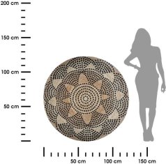 Dekorstyle Kulatý koberec 120 cm jutový, vzor 2