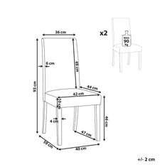 Beliani Sada 2 hnědých jídelních židlí BROADWAY