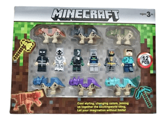 INTEREST Sada 12 figurek MINECRAFT + DINOSAUŘÍ S PŘÍSLUŠENSTVÍM.