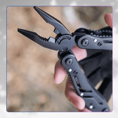 Camerazar Kompaktní multitool 24v1 s 11 bity, kleště, nůžky, pinzeta Kompaktní multitool 24v1 s kleštěmi a 11 bity