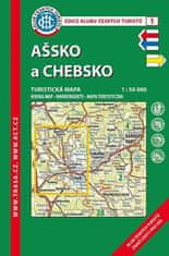 Klub českých turistů KČT 1 Ašsko a Chebsko 1:50T Turistická mapa