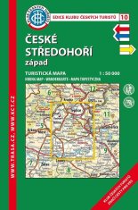 Klub českých turistů KČT 10 České středohoří-západ 1:50 000 / turistická mapa