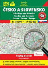 Česko + Slovensko autoatlas 1:150 000 A4