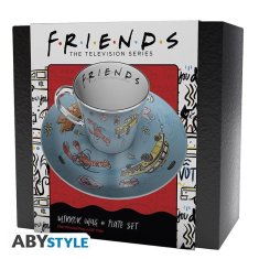 AbyStyle Friends Hrnek s podšálkem 300 ml - Pattern