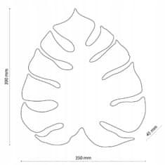 TK Lighting Nástěnné svítidlo ve tvaru listu 35x39 monstera kov zlatá 3xG9