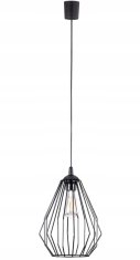 TK Lighting Stropní závěsné svítidlo 1xE27 Černý kov 110cm moderní rustikální