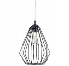 TK Lighting Stropní závěsné svítidlo 1xE27 Černý kov 110cm moderní rustikální