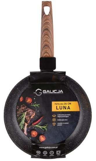 Galicja Nepřilnavá pánev 24 cm černá LUNA