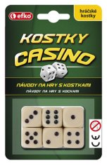 Kostky CASINO - hráčské kostky keramické