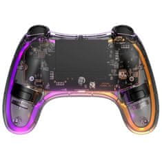 Canyon Gamepad GPW-04 RGB 5v1 (PS3, PS4, XBOX, Android, PC) - průhledný