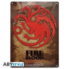 AbyStyle Game of Thrones Plechová cedule: Targaryen 38 x 28 cm