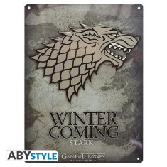 AbyStyle Game of Thrones Plechová cedule: Stark 38 x 28 cm