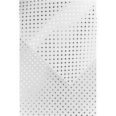 Ozdobný papír A4 Polka dot,190 g, bílý/stříb.,10ks