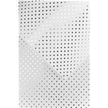 Ozdobný papír A4 Polka dot,190 g, bílý/stříb.,10ks