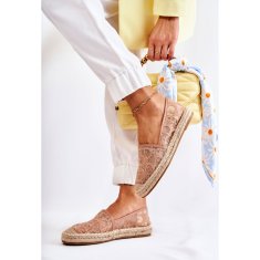 Klasické dámské prolamované espadrilky Nude velikost 39