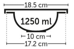 Flamingo Kena Miska pro psy s víkem Černá/stříbrná L 1250ml