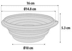 Flamingo Cestovní miska silikonová šedá 500ml