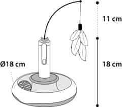 Flamingo Interaktivní hračka pro kočky 18 x 18cm
