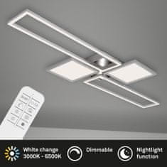 BRILONER BRILONER CCT LED stropní svítidlo, 120 cm,50 W, hliník-chrom BRILO 3531-018