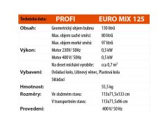 Lescha Míchačka LESCHA EUROMIX 125l 400V DS HR