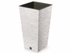 NOHEL GARDEN Obal na květník FURU SQUARE ECO WOOD 2v1 plast 24x24x45cm