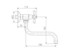 Slezák - RAV CZ Slezák Rav Vodovodní baterie dřezová/umyvadlová MK301/21CMATZ Barva: černá matná/zlato, Rozměr: 100 mm