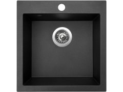 Sinks Viva 455 Metalblack dřez granitový bez odkapu + sifon