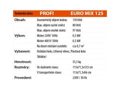 Lescha Míchačka LESCHA EUROMIX 125l 230V WS HR