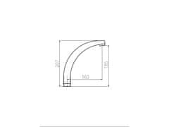 Slezák - RAV CZ Slezák RAV Ramínko kulaté SR0090 chrom Rozměr: 210 mm