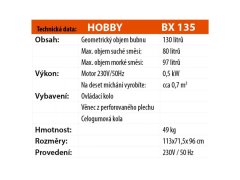 Lescha Míchačka LESCHA BX 135 125l 230V WS HR