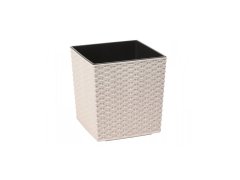 NOHEL GARDEN Obal na květník JUKA RATTAN ECO plastový 25x25x26cm