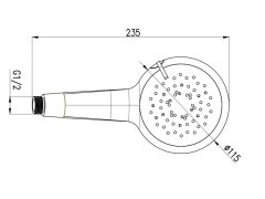 Slezák - RAV CZ Slezák Rav PS0024 Sprchová růžice ruční - i Barva: chrom/plast