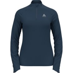 ODLO Tričko tmavomodré S Mid Layer 1,2 Zip Berra Light