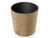 Obal na květník FURU ROUND ECO WOOD 2v1 plastový d30x30cm