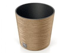 NOHEL GARDEN Obal na květník FURU ROUND ECO WOOD 2v1 plastový d30x30cm