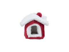 Trixie Xmas Cuddly CAVE - plyšový domek pro osmáka 23 x 18 x 24 cm, červená/bílá