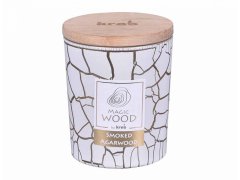 NOHEL GARDEN Svíčka ve skle MAGIC WOOD SMOKE AGARWOOD vonná 300g