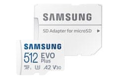 Samsung micro SDXC 512GB EVO Plus + SD adaptér