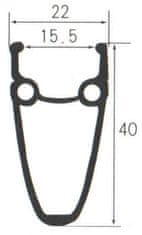 Ráfek 28"/622 32d. CNC výška 40mm double černý