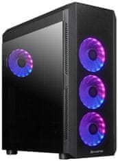 Chieftec MidT Scorpion 4 GL-04B-OP / ATX / 2x USB3.0 / 1x USB2.0 / 4x120mm fan / ARGB/ průhledná bočnice / černá